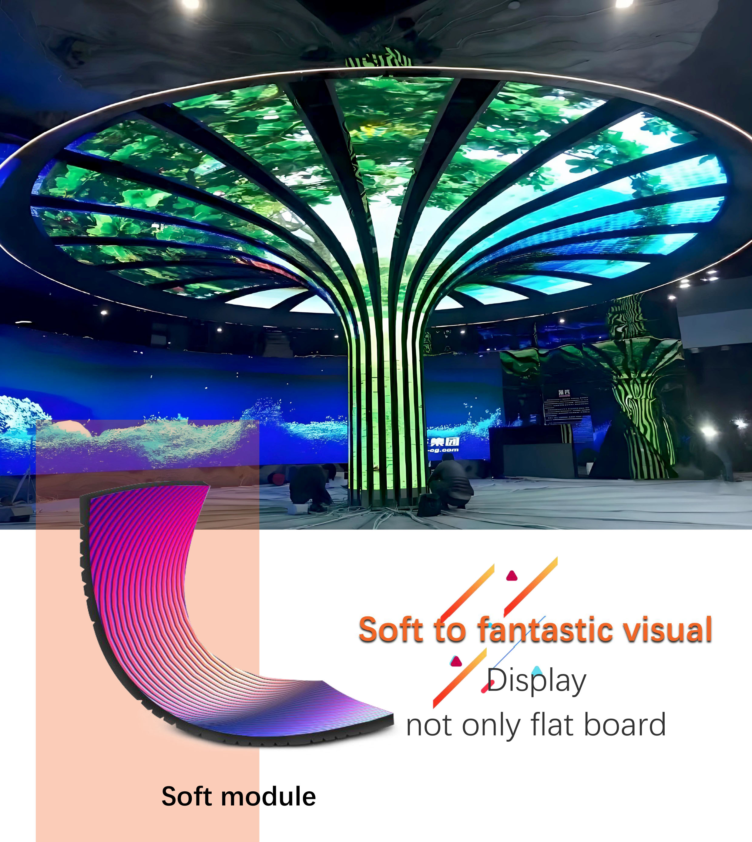 LED arc screen