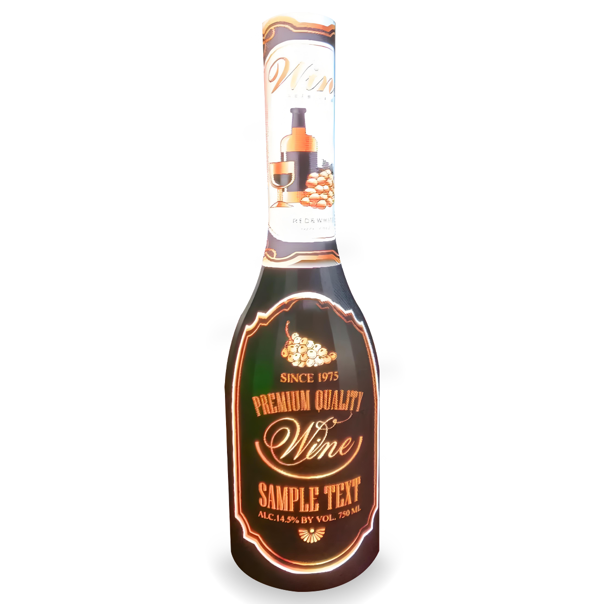 Wine bottle shape LED screen