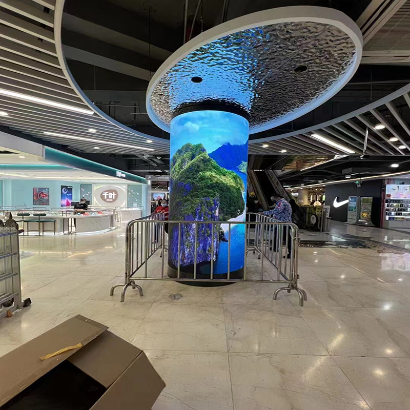 led curved cylindrical display