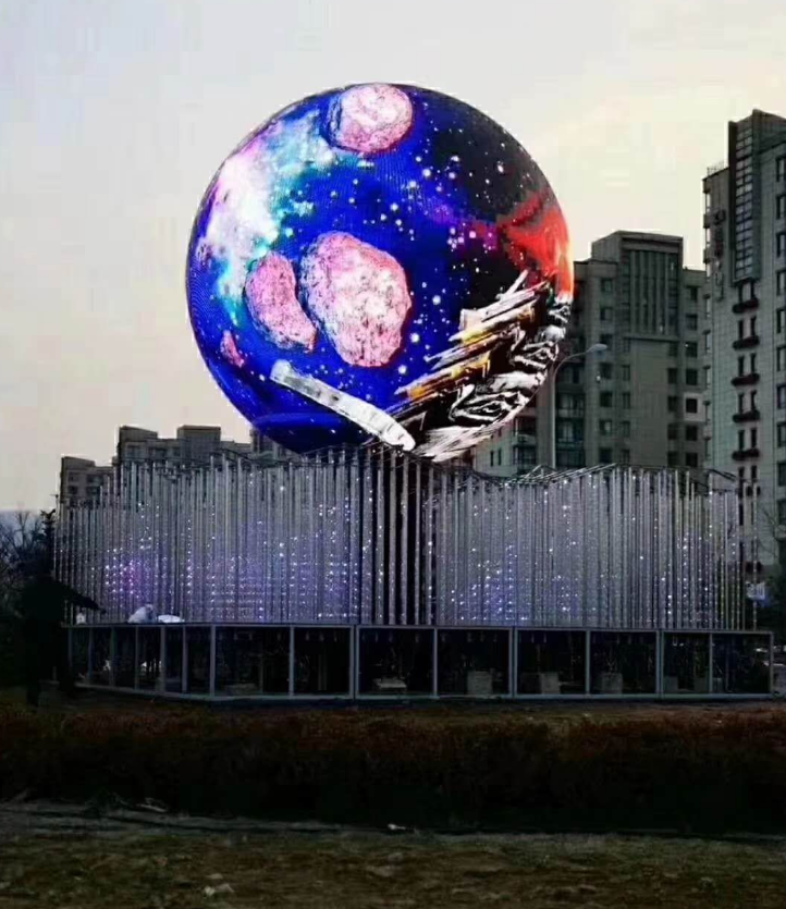 Outdoor LED spherical screen: a new value engine for commercial space