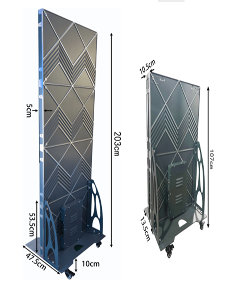 LED mobile folding poster screen